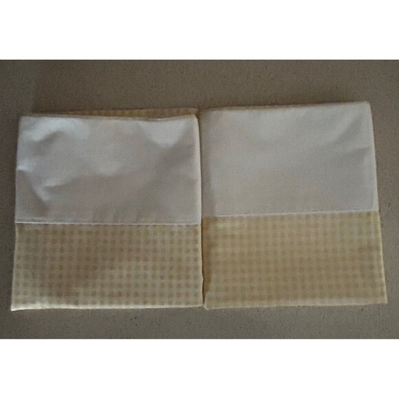 Yellow Gingham Single Twin Size Flat Sheet Pillowcase Westpoint Stevens - Picture 8 of 8